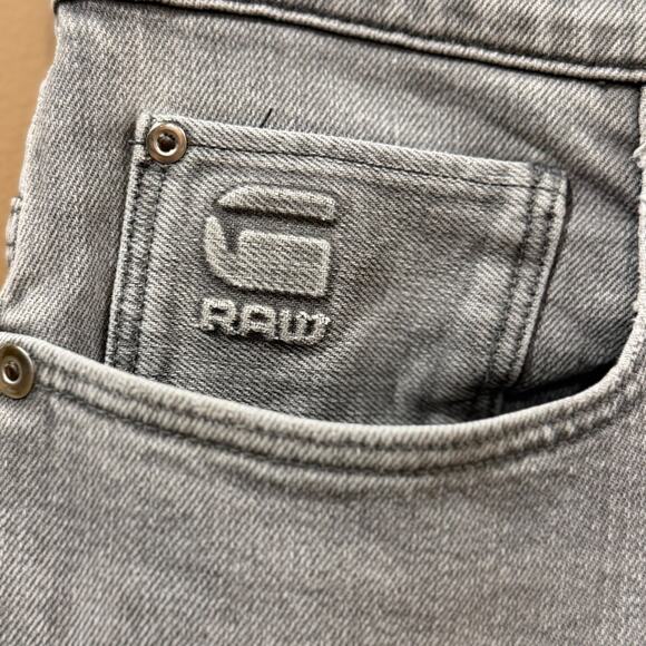G Star Raw Jeans Mens Stean Tapered Leg Gray JNCO Style Stretch Size 32 x 31 - Picture 4 of 13